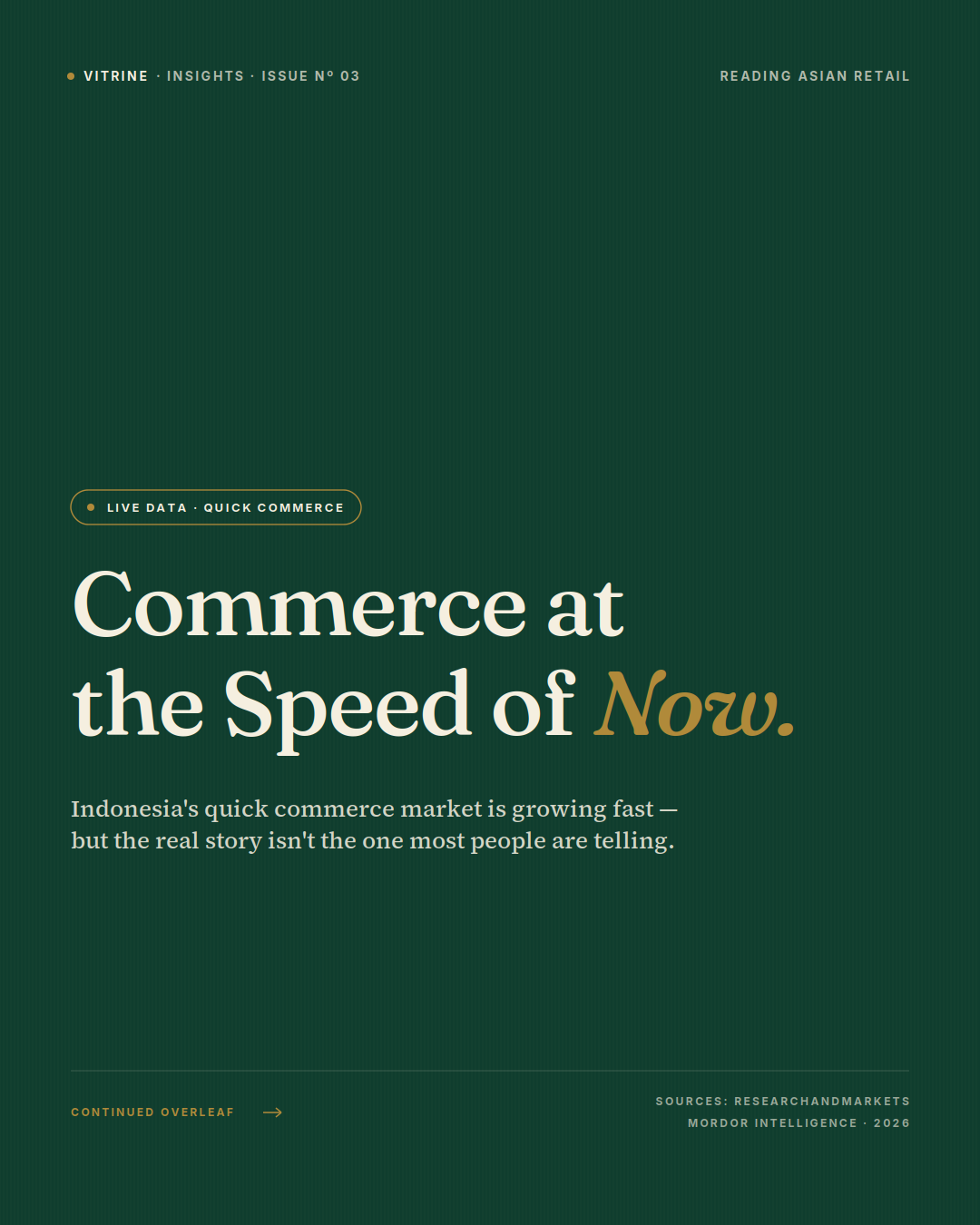 Commerce, at the speed of now — cover
