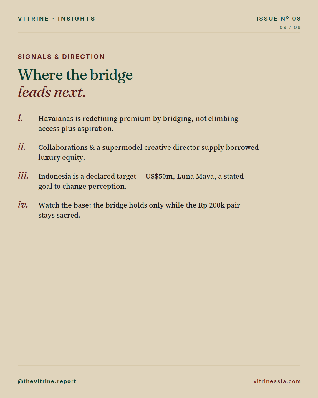 Signals and direction — where the bridge leads next